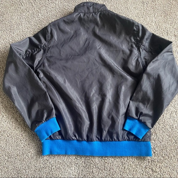Forever 21 Men Black Blue Grid Windbreaker Jacket Size Medium - Picture 9 of 11